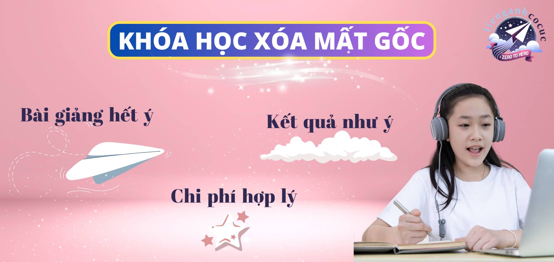 Khóa học xóa mất gốc trực tuyến - Tiếng anh Cô Cúc